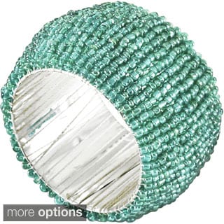 Gold diamond ring napkin holders