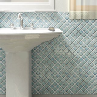 SomerTile 12.375x12.5-inch Antaeus Marine Porcelain Mosaic Floor and Wall Tile (Case of 10)