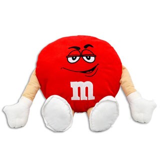 m&m plush pillow