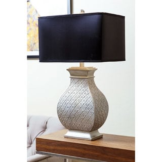 ABBYSON LIVING Geneva Silver Embossed Table Lamp