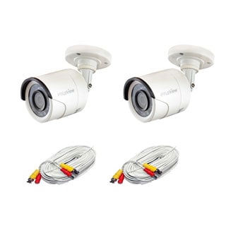LaView 1000TVL 1.3MP High Resolution Indoor/ Outdoor Weatherproof Security Camera with Two 60 ft. Cables (Pack of 2)