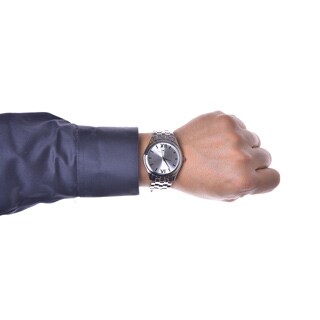 Tavan Men's Be'Landre Brush Finished Silver-tone Dial Watch