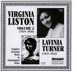 Virginia Liston/Lavinia Turner - Complete Recorded Works In Chronological Order, Vol. 2