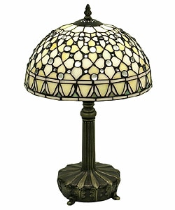 Tiffany-style White Jewel Lamp