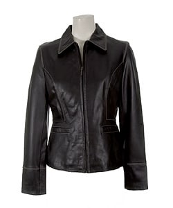Kenneth Cole Women's Leather Jacket - Overstock Shopping - Top