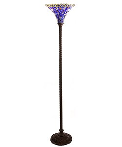 Tiffany-style Blue Star Torchiere