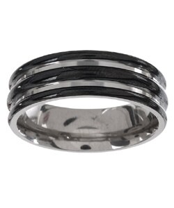 Titanium and Black Rhodium Men's 8 mm Band