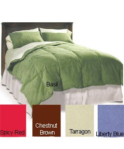 Reversible Microsuede Down Comforter Set with Sham