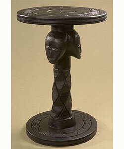 African Three Heads Accent Table (Ghana)