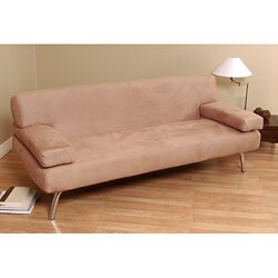 Brown T-back Sofa Bed