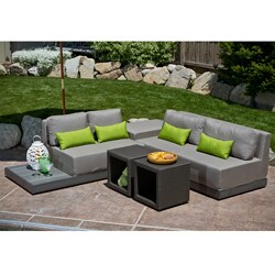 Charisma 4-piece Modular Outdoor Seating Set with Sunbrella Fabric