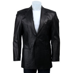 Izod Men's 2-button Leather Blazer