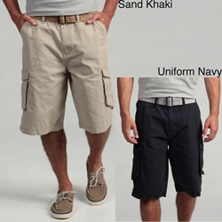 Beverly Hills Polo Club Men's Twill Belted Shorts
