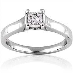14k Gold 1/3ct TDW Princess Diamond Solitaire Ring (H-I, SI1-SI2)