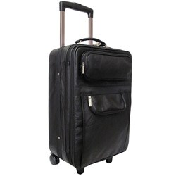 Amerileather 23-inch Leather Carry On Expandable Upright