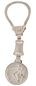 Sterling Silver Saint Christopher Keychain