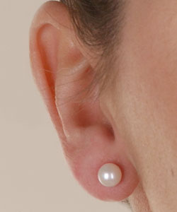DaVonna 14k Gold Akoya Cultured Pearl  Earrings (5.5-6 mm)