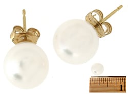 Cultured Akoya Pearl Earrings (8.5-9 mm) (Set of 4)