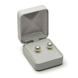 DaVonna 14k Gold Cultured Akoya Pearl Earrings (8.5-9 mm)