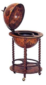Compact Italian Olde World Globe Bar