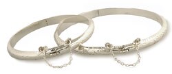 Sterling Essentials Sterling Silver 7-inch Adult and 6-inch Child Bangles (5mm)