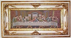 Framed Italian Last Supper Tapestry