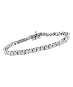 Miadora 14k White Gold 6-ct Diamond Tennis Bracelet (G-H, I1-I2)