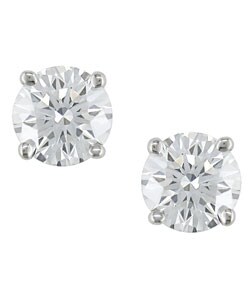 14k Gold 1 1/2ct TDW Round Diamond Stud Earrings (G-H, I1-I2)