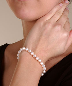 DaVonna Akoya Cultured  Pearl Bracelet (6.5-7 mm/ 7 in)
