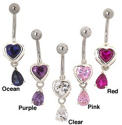 Stainless Steel Belly Australian Crystals