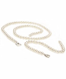 DaVonna Silver White FW Pearl Necklace and Bracelet Set (5-6 mm) (Case of 3)