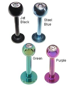 Titanium Labret Barbell Body Jewelry