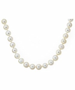 DaVonna 14k Gold Cultured Freshwater Pearl Necklace (9-10 mm/ 18 in)