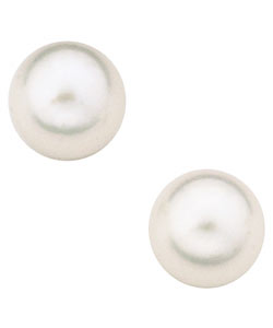 DaVonna 14k Gold Children's Akoya Pearl Stud Earrings (5 mm)