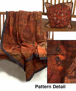 Rust Patchwork Quilt Set (Guatemala)