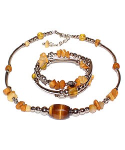 Tiger Eye Bracelet/ Necklace Set (Peru)