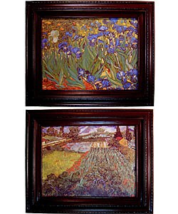 Vincent van Gogh Flower Garden Framed Canvas Collection