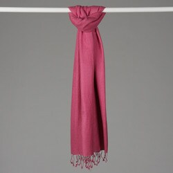 Himalaya Trading Co Pashmina and Silk Raspberry Shawl