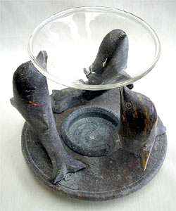 Dolphin Soapstone Aromatherapy Oil Burner (Pack of 2)