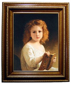 Bouguereau The Story Book Framed Canvas