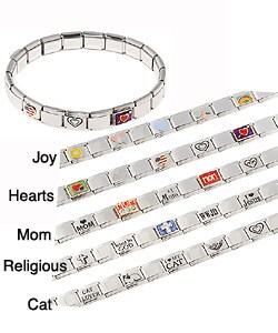 Stainless Steel Italian-style Steel Charm Bracelet