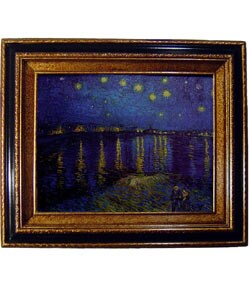 Van Gogh Starlight Over the Rhone Framed Canvas