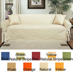 Cotton Duck Sofa Slipcover