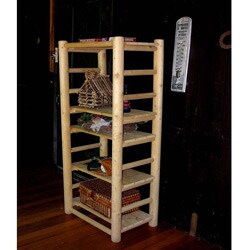 Rustic Adirondack Log Pole Bookcase