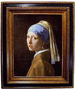 Vermeer - Girl with a Pearl Earring Framed Canvas