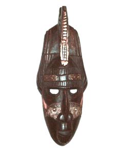 Handmade Sesse-wood Crocodile Mask (Ghana)