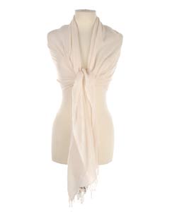 Himalaya Trading Co. Pure Pashmina Ivory White Shawl