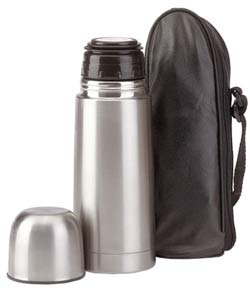Stainless Steel 1-liter Flask with Case