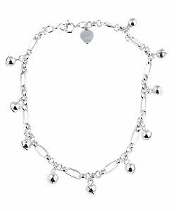 Sterling Silver Jingle Link Anklet