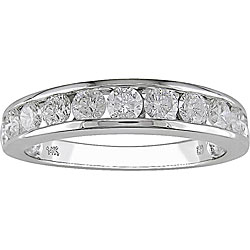 14k White Gold 1ct TDW Round Diamond Band (J-K, I2-I3)